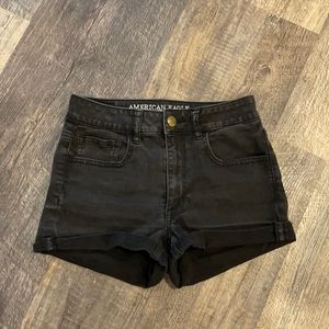 American Eagle Distressed Black Shorts